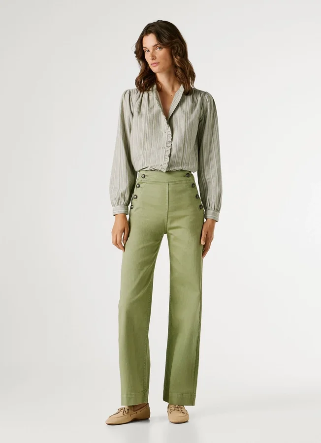 Wide Trousers with Front Buttons Wide Trousers with Front Buttons