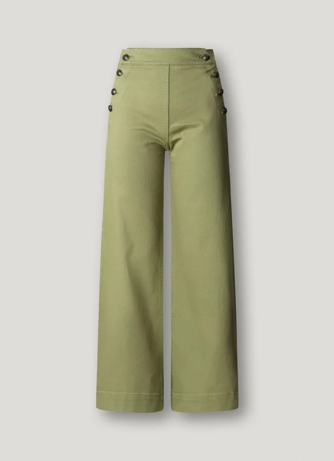 Wide Trousers with Front Buttons Wide Trousers with Front Buttons