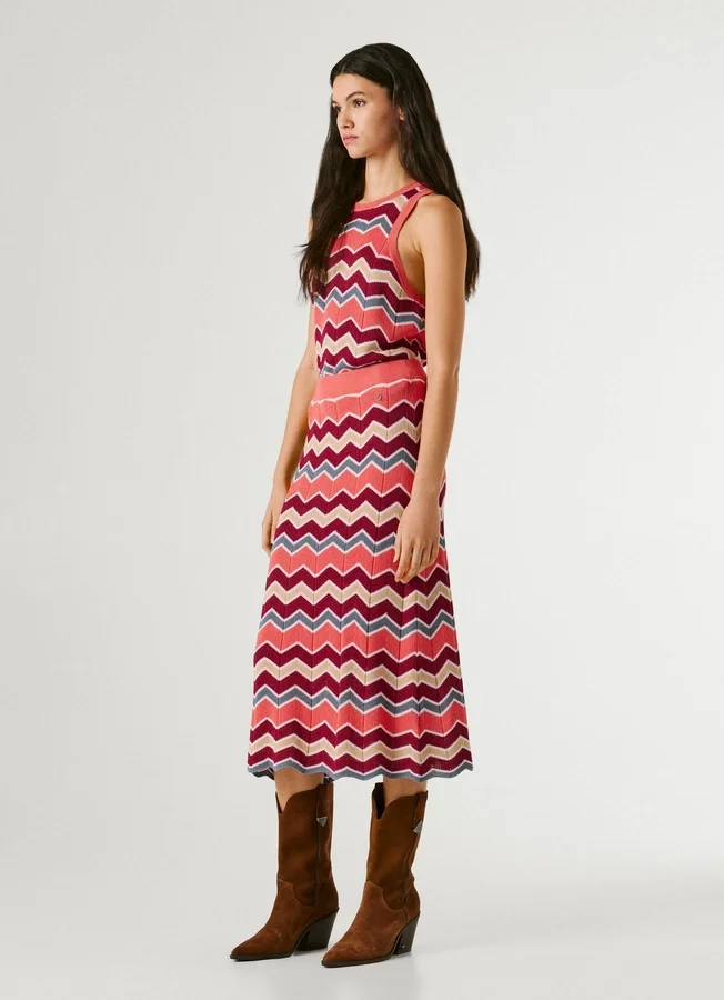 Zigzag Striped Maxi Skirt Zigzag Striped Maxi Skirt