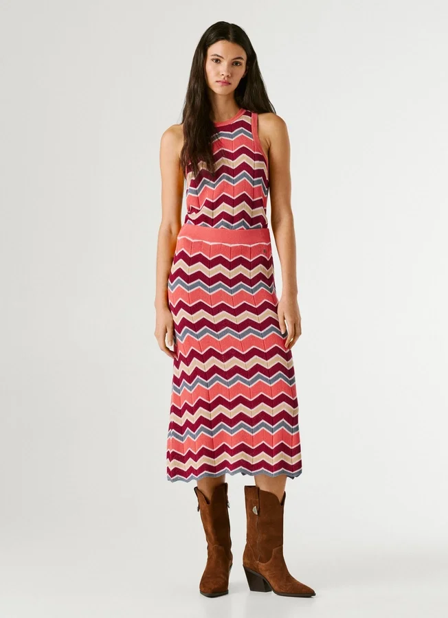 Zigzag Striped Maxi Skirt Zigzag Striped Maxi Skirt
