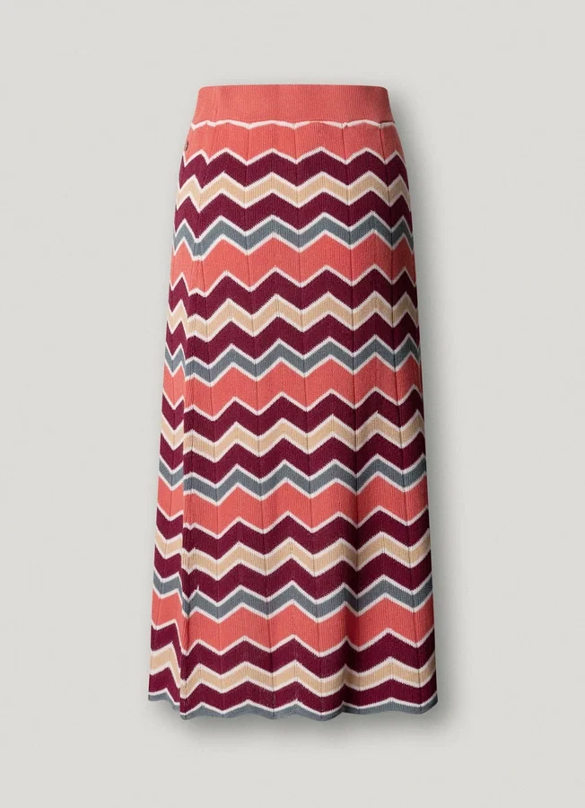 Zigzag Striped Maxi Skirt Zigzag Striped Maxi Skirt